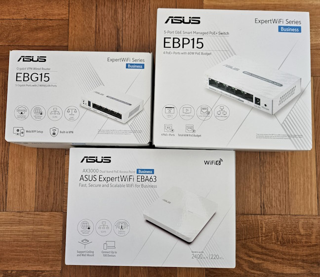 Echipamentul ASUS ExpertWiFi pe care l-am instalat