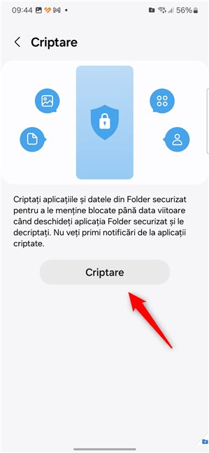 Criptarea Folderului securizat