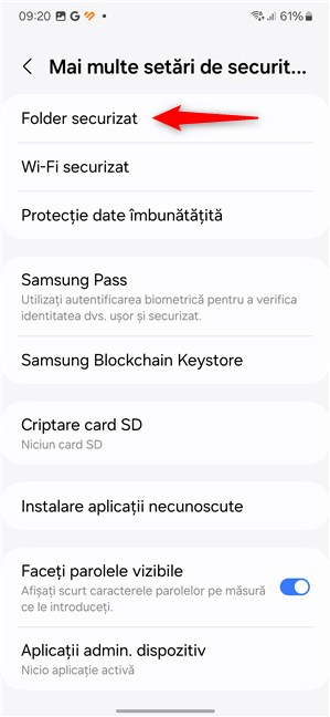 AcceseazÄƒ Folderul securizat