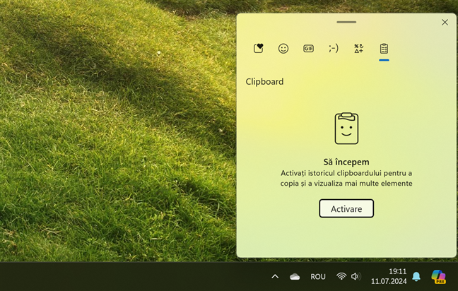 Istoricul clipboardului este dezactivat Ã®n Windows 11