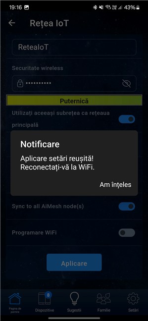 AÈ™teaptÄƒ È™i reconecteazÄƒ-te la reÈ›eaua ta WiFi