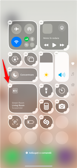 Cum elimini pictograme din Centrul de control pe iPhone