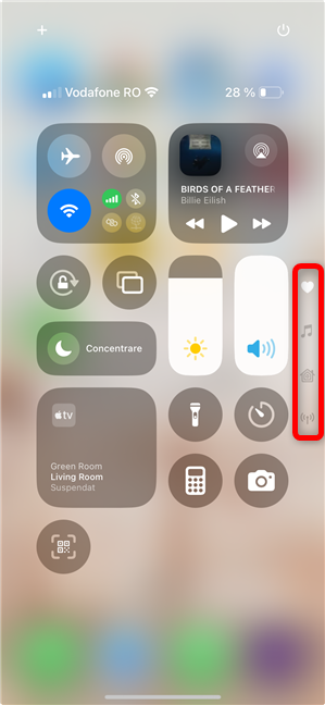 ExistÄƒ patru file implicite Ã®n Centrul de control din iOS 18