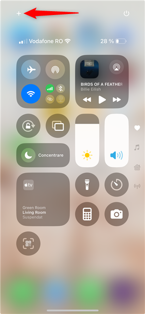 Cum editezi Centrul de control pe iPhone