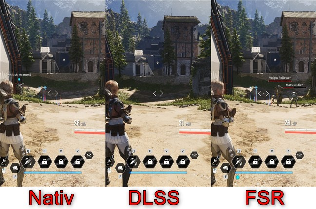 ComparaÈ›ie Ã®n The First Descendant: Redare nativÄƒ vs. DLSS vs. FSR