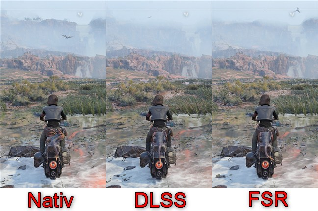 ComparaÈ›ie Ã®n Star Wars Outlaws: Redare nativÄƒ vs. DLSS vs. FSR