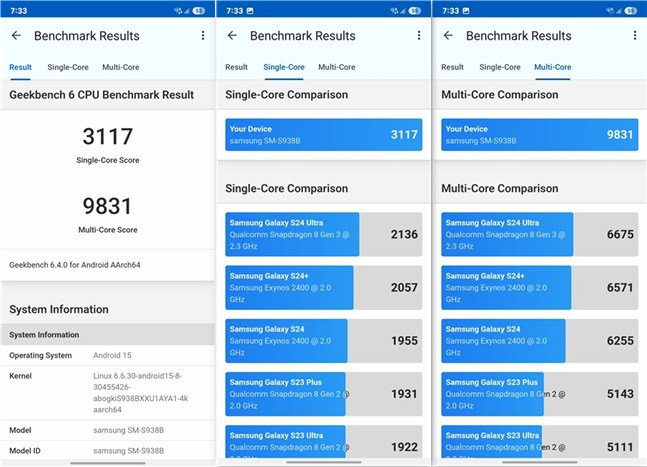 Rezultatele procesorului Ã®n Geekbench 6 