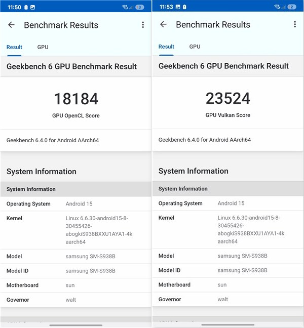 Rezultate pentru GPU Ã®n Geekbench 6