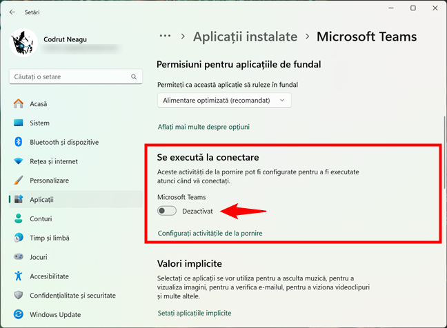 ConfigureazÄƒ aplicaÈ›ia sÄƒ porneascÄƒ odatÄƒ cu Windows