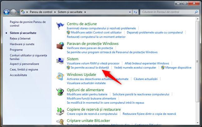 Se permite accesul la distanÈ›Äƒ Ã®n Windows 7