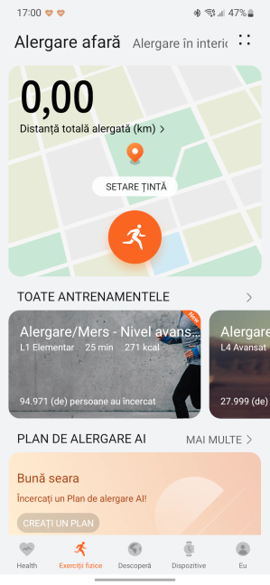 FÄƒ-È›i planul tÄƒu de antrenament cu Huawei Health