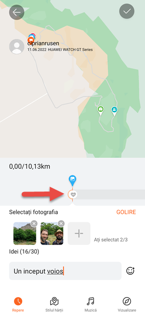 UrmÄƒreÈ™te traseul È™i adaugÄƒ fotografii È™i comentarii