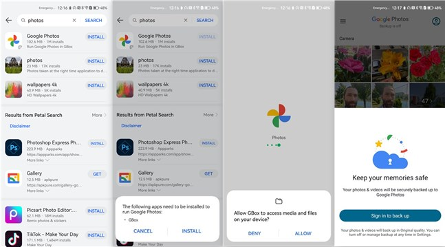 Instalarea aplicaÈ›iei Google Photos