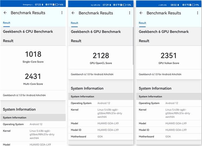 Rezultate benchmark Ã®n Geekbench 6