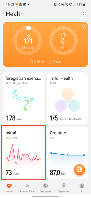 ÃŽn HUAWEI Health, apasÄƒ pe InimÄƒ