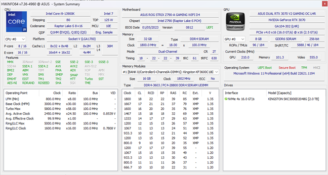 SpecificaÈ›iile hardware ale PC-ului de test