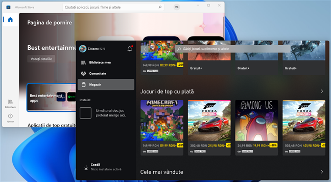 Microsoft Store È™i aplicaÈ›ia Xbox