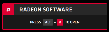 ApasÄƒ ALT+R pentru a deschide Radeon Software