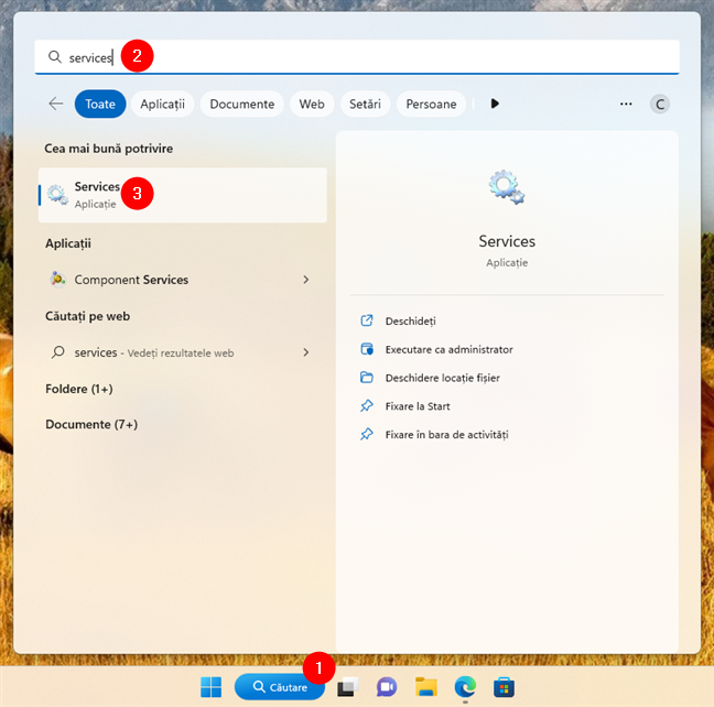 Cum accesezi serviciile din Windows 11