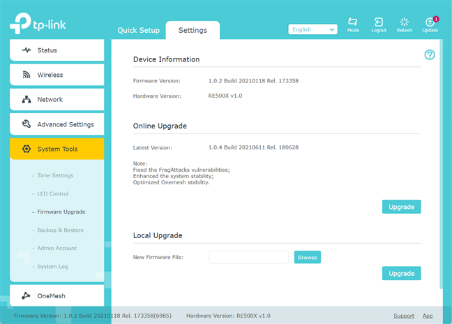 Este o idee bunÄƒ sÄƒ actualizezi firmwareul de pe TP-Link RE500X