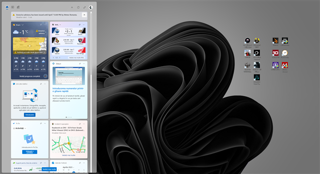 Widgeturile din Windows 11