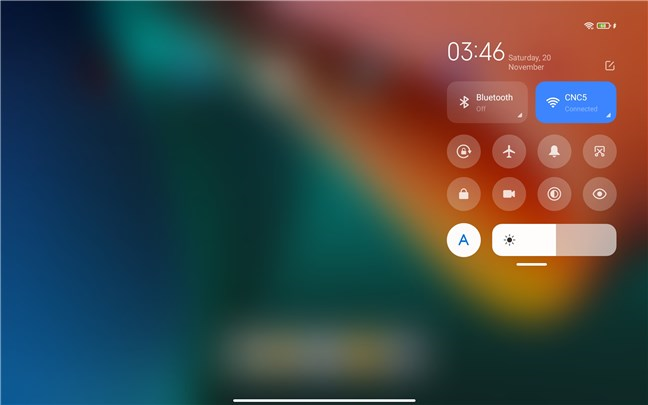 Butoane de acÈ›iuni rapide pe Xiaomi Pad 5