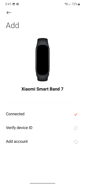 AdÄƒugarea lui Xiaomi Smart Band 7 la aplicaÈ›ia Mi Fitness